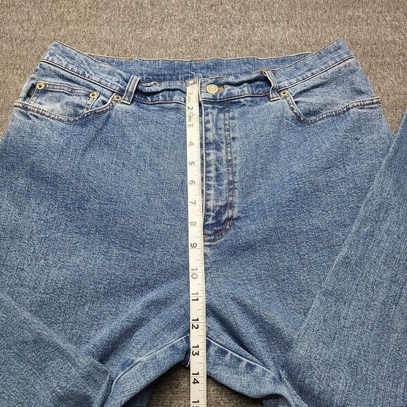 Lauren Jeans Co Ralph Lauren Jeans Womens 14 Blue Stretch Straight Leg High Rise - Picture 3 of 8